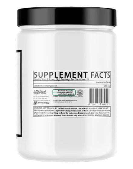 INSPIRED NUTRACEUTICALS CREATINE MONOHYDRATE 375g  Unflavoured