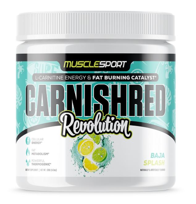 Musclesport CARNISHRED Revolution  Thermogenic / Fat Burner  Baja Splash flavour 60 srvs