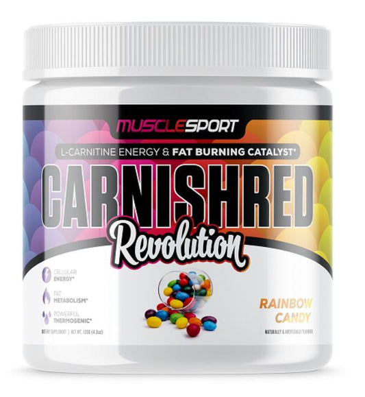 Musclesport CARNISHRED Revolution  Thermogenic / Fat Burner Rainbow Candy flavour 60 srvs