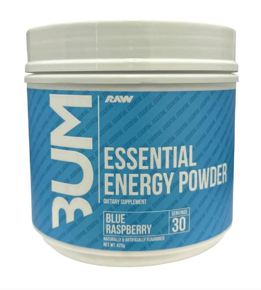 CBUM RAW ESSENTIAL ENERGY POWDER PRE-WORKOUT Blue Raspberry flavour 30 serves