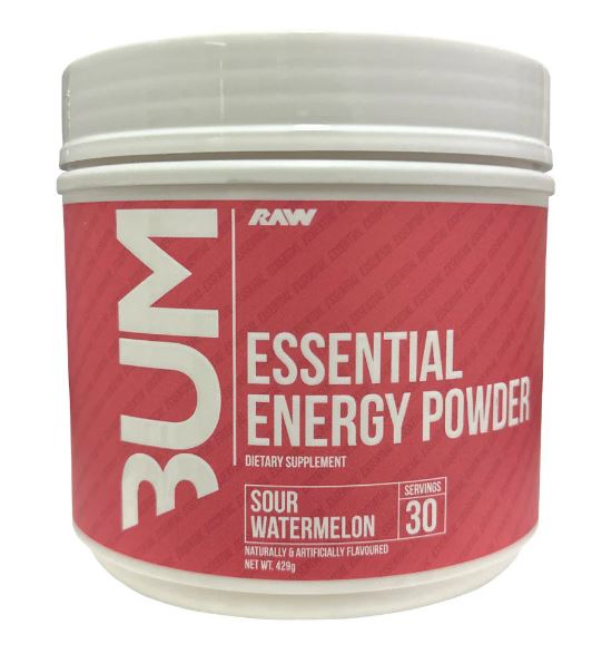 CBUM RAW ESSENTIAL ENERGY POWDER PRE-WORKOUT Sour Watermelon flavour 30 serves
