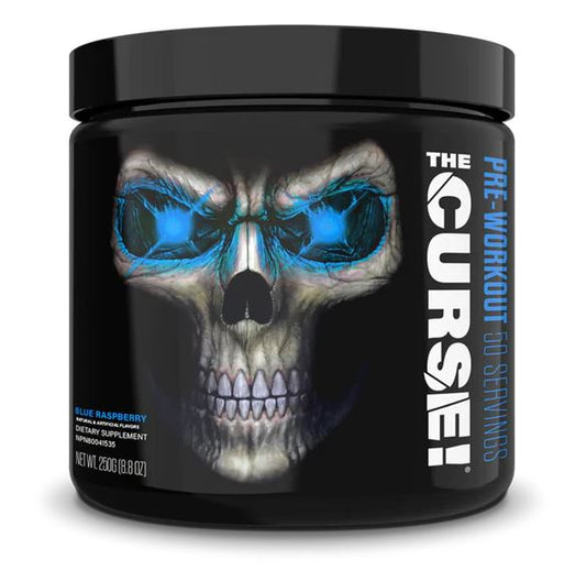JNX Sports THE CURSE Pre-Workout Blue Raspberry flavor 50 serves