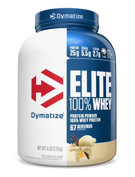 DYMATIZE ELITE WHEY Protein powder 5lbs. Vanilla Gourmet flavor