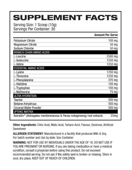 Inspired AMINO EAA + HYDRATION Malibu Breeze flavour 30 serves