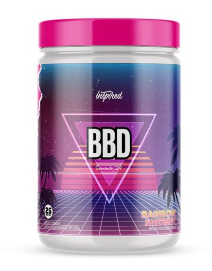 Inspired BBD DVST8 Pre-Workout Rainbow Sherbet flavour 25 servings