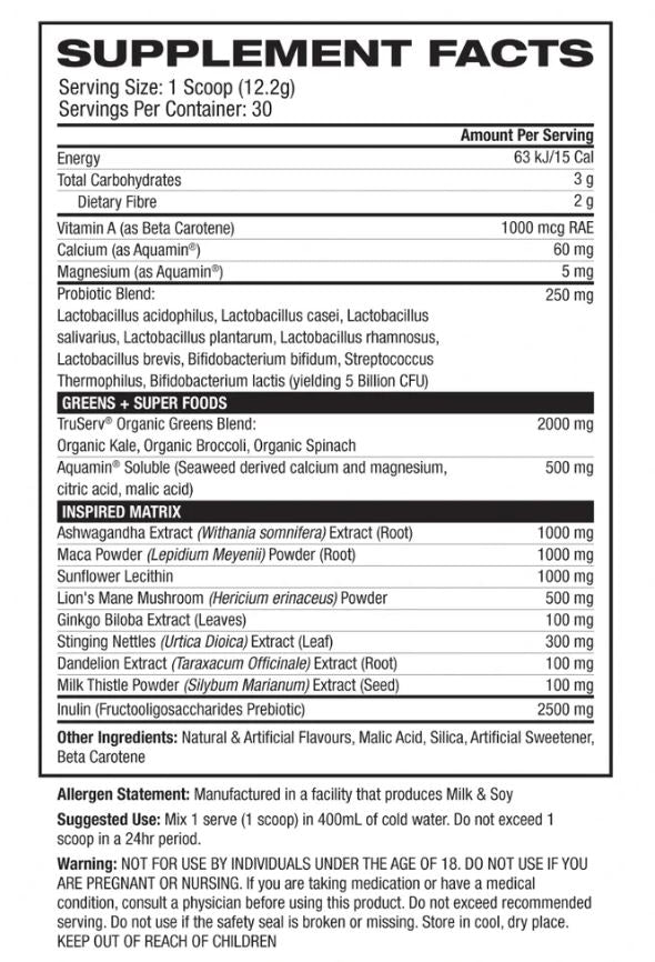 Inspired Greens + Superfoods Island Vibes flavour 30 serves