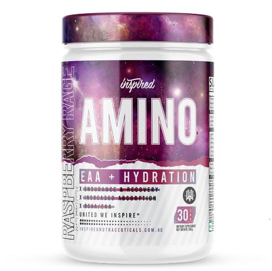 Inspired AMINO EAA + HYDRATION Raspberry Rage flavour 30 serves