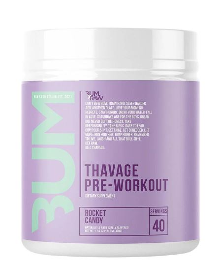 CBUM THAVAGE Pre-Workout BUM Rocket Candy flavour Chris Bumstead 40 serves