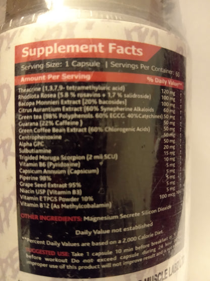 MUSCLE LABZ RIPPED FAT BURNER Capsules