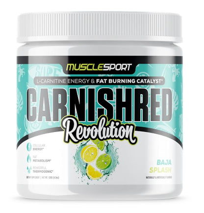 Musclesport CARNISHRED Revolution  Thermogenic / Fat Burner  Baja Splash flavour 60 srvs