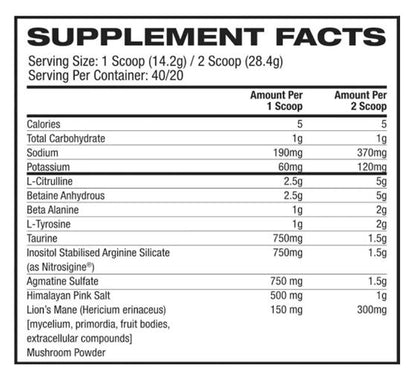 Christopher's Juicy Pumps Stim-Free Pre-Workout passionfruit flavor 40 serves