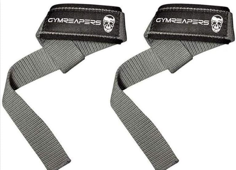 GYMREAPERS Heavy Duty Lifting Straps Black/ Grey