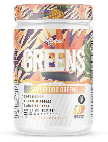 Inspired Greens + Superfoods Island Vibes flavour 30 serves
