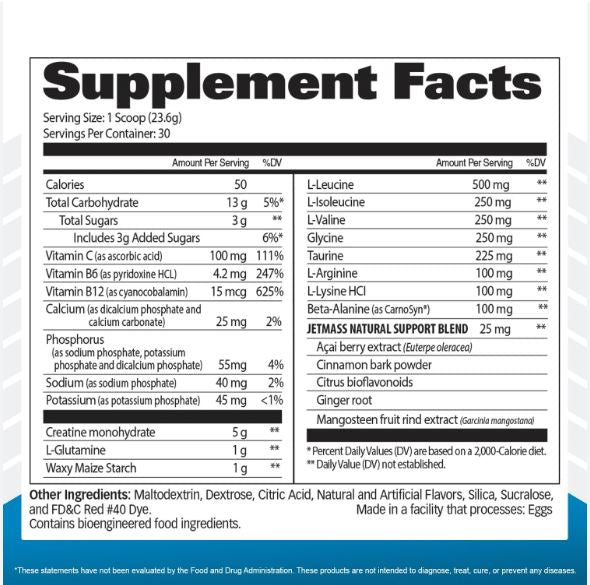 GAT JETMASS Tropical Ice flavour 30 Servings
