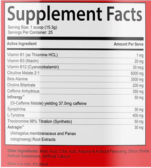 MadHouse CHAOTIC RAGE  High-Stim Pre-Workout Blue Raz flavour 25 servings
