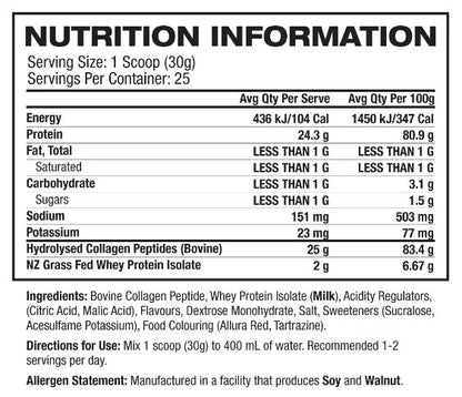 Inspired PROTEIN WATER Collagen & WPI Passionfruit flavour 25 serves