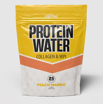Inspired PROTEIN WATER Collagen & WPI Peach Mango flavour 25 serves